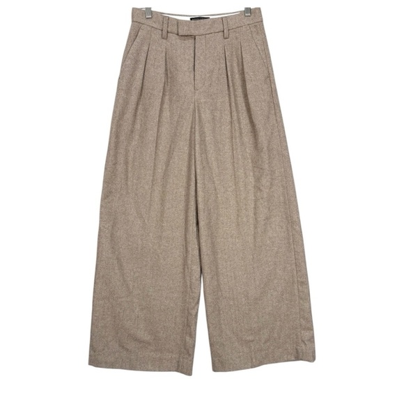 Banana Republic High Rise Italian Wool Wide leg Pants Size 2 NEW - Picture 1 of 9